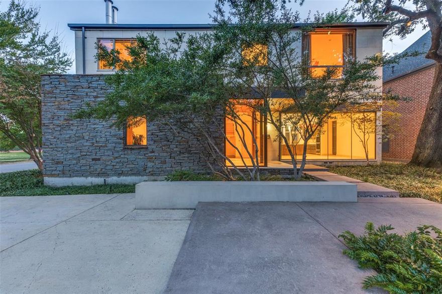 Built & owned by actress, celebrity chef & Real Housewife, D’Andra Simmons-this stylish & stunning AIA award winning two story,5 bedroom modern is on a corner lot in prestigious Highland Park! Designed by Marc McCollom,built by Saad Chehabi,the home features high ceilings,abundant natural light,art walls & pine wood floors. Amenities include pool,sun deck,grassy backyard space,elevator,700+bottles temp controlled wine storage,ample storage. Living room showcases floor to ceiling windows that open, giving access to the private outdoor oasis-an entertainers dream! Chefs kitchen offers double islands,sinks & Subzero,Miele & Bosch appliances. Level 1 offers butler’s kitchen & bar,guest suite,utility room w pet wash station,3 car garage. Level 2 primary suite has beautiful arched ceiling & veranda access. Level 2 secondary bedrooms w ensuite baths & large closets. Flex rooms for salon,gym, game room,office. FAB location-near Abbott Park,Armstrong Elementary,Knox shopping-dining,Katy Trail.