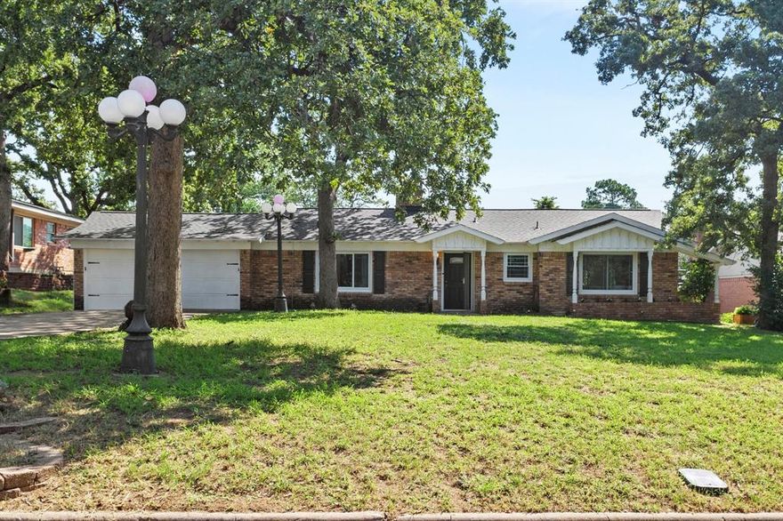 Centrally located in the heart of Hurst, this charming 3-bedroom, 2-bath home offers 1,720 sqft of living space on a oversized lot in the mature neighborhood of Shady Oaks. With character inside and out, it’s the perfect blend of comfort and convenience. The interior features recent modern upgrades throughout along with a bright and inviting layout designed for everyday living. Step into the large backyard where there’s plenty of room for gardening, family functions or creating your dream outdoor retreat. Just 5 minutes from fine dining and shopping at Northeast Mall, this home also provides easy access to highways 820, 121, and 183 for your every day commute. Sports fanatics and travelers will love the short 20-minute drive to DFW Airport, AT&T Stadium, and Globe Life Field. Let's not forget that this home is situated in the highly acclaimed A-Rated Hurst-Euless-Bedford School District. This is a rare find at this price in such a prime location! Schedule your private showing today and experience all it has to offer!