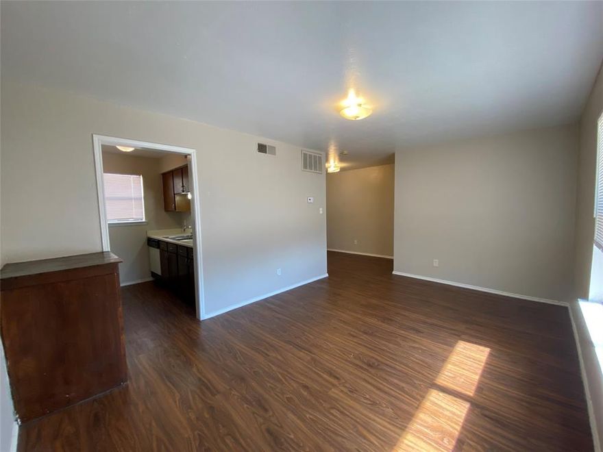 Charming two story complex has both upstairs efficiency-style units available. Fresh paint and new floors. Quiet building, walking distance to UNT campus. Quick access to intramural field, Apogee Stadium, and the Coliseum. Covered walkways and two stairwells. On-site laundry center. Includes stove and refrigerator. All information is deemed accurate, but it is up to the prospective tenant to verify information.