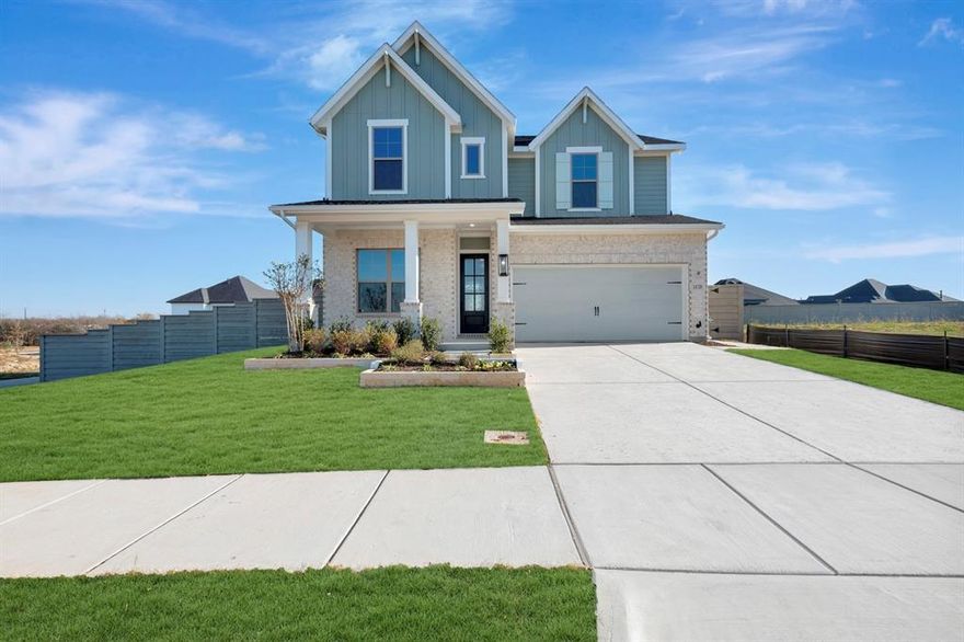 This stunning 2-story home in Treeline offers exceptional design, spacious living, and elegant finishes throughout. With 4 bedrooms, 3.5 bathrooms, a private study, and a generous 3-car garage, this home delivers both function and style for today’s lifestyle.

 

The open-concept main floor features a gourmet kitchen with white cabinetry, quartz countertops, a designer backsplash, and sophisticated black fixtures. The kitchen flows seamlessly into the family and dining areas, all opening to a large covered porch—perfect for indoor-outdoor entertaining and everyday relaxation.

 

The private Owner’s Retreat is a true sanctuary, complete with a spa-inspired bath featuring dual vanities, a walk-in shower, and an expansive closet. Upstairs, a large retreat or game room offers flexible living space, accompanied by three secondary bedrooms and two full bathrooms.

 

Designer touches include luxury wood-look flooring, matte black hardware, and modern lighting throughout the home. Situated on a corner oversized lot, this home offers enhanced curb appeal and additional yard space for outdoor enjoyment.

 

Call or chat with the David Weekley Homes at Treeline Team to learn more about this new home for sale in Justin, TX.