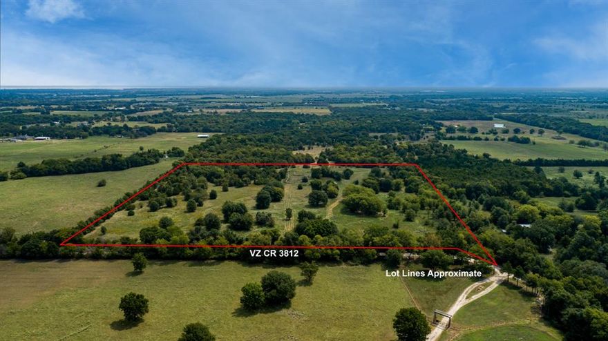 Welcome to a beautiful + or - 20 acre tract in Van Zandt County that offers endless possibilities for its next owner. This property combines rolling terrain, open pastures, mature trees, and a stocked pond, creating the ideal setting for a wide range of uses. Whether you are looking to build your dream home, establish multiple homesites, enjoy a recreational retreat, or simply invest in unrestricted land, this acreage is a rare find in East Texas.

As you enter the property, you’ll notice the balance of open ground and wooded sections, giving you both functionality and privacy. The mature trees provide shade and a natural habitat for abundant wildlife, making it an excellent property for hunting or weekend getaways. Trails and clearings run throughout the land, offering easy access for ATVs, horses, or walking, and allowing you to make full use of every acre. The centrally located pond adds character and practicality, perfect for fishing, watering livestock, or just relaxing while you take in the peaceful country setting.

With county road frontage along VZ CR 3812, access to the property is simple and convenient. Seller will consider splitting tract into two tracts if desired.  Utilities are available nearby, giving you the option to develop right away or hold it as a long-term investment. The setting is close enough to town to enjoy modern conveniences without sacrificing country living.

This tract truly captures the best of East Texas with its blend of pasture, woods, and water features. It offers the flexibility to design and use the land to fit your lifestyle, whether that means a homestead, a hunting property, or a recreational escape. Don’t miss your chance to own unrestricted land with so much potential. for split tracts see mls :  21045547 and   21045553