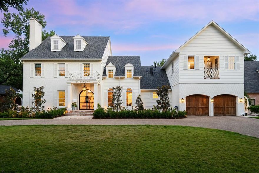 Discover Southern charm and modern luxury in this reimagined Colonial estate meticulously renovated and expanded in 2025 by MF Designs. Set on nearly half an acre in Preston Hollow, this home showcases remarkable architectural details and seamless indoor-outdoor living. 

The entry is flanked by a formal living room with coffered ceilings, a gas fireplace, and a dining room with grasscloth wallpaper. The expansive family room with built-ins and a gas fireplace overlooks the backyard and connects to a formal bar with a wine fridge, sink, and dishwasher drawers to enhance entertaining.

The gourmet kitchen features Calcutta gold marble countertops, a custom AGA range, dual refrigerator and freezers, a pebble ice maker, dual dishwasher drawers and water bottle refill station. The breakfast room opens to a covered outdoor verandah with remote screens, heaters, and an outdoor kitchen.

The game room with golf simulator, bar, safe room and full bathroom open to the screened verandah and outdoor kitchen enhancing entertainment opportunities. 

The first-floor primary suite is a private retreat with a sitting area, dual walk-in closets, and a spa-like bathroom with garden tub, steam shower, heated floors, and private water closet. Also on this level is a guest bedroom with an ensuite bath, powder bath, utility and mud room.

The second floor includes a workstation, four secondary bedrooms, a media room with built-in bunk beds, a library with a balcony, a fully equipped gym with ballet barre, and a spa with sauna and steam room. A second utility room and powder bath complete this level. 

Outdoors, find a covered and screened verandah leading to a turfed backyard with a putting green and a sport court or full pickle ball court. Additional features include an oversized two-car garage, fire suppression system, five-zone HVAC, and smart home upgrades. 

This rare offering is an exceptional opportunity in one of Dallas’ most prestigious neighborhoods.