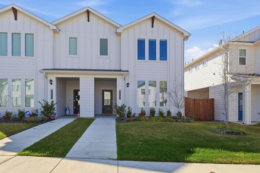 Welcome to this beautifully designed 3-bedroom, 2.5-bath townhome offering 1,590 sq ft of modern living in a gated community. Built in 2024, this home combines contemporary finishes with a smart layout that makes everyday living both comfortable and stylish.

Step inside to discover ceramic plank tile flooring throughout the main level, creating a sleek and low-maintenance foundation for the open-concept living space. The kitchen is truly the centerpiece of the home, featuring a large statement island, gas range, and generous counter space—perfect for cooking, gathering, and entertaining.

Upstairs, a versatile loft area provides additional living space that can easily serve as a home office, media nook, or kids’ play area. The spacious primary suite offers a relaxing retreat, complete with a large walk-in closet and a beautifully finished bathroom featuring double vanities and a subway-tiled glass shower.

Two additional bedrooms provide flexibility for guests, family members, or workspace needs.

Enjoy the peace and privacy of gated community living while still being conveniently located near shopping, dining.