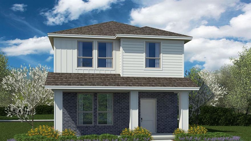 Beautiful new D.R. Horton home in the Orchard Village community located in Fort Worth and Everman ISD! The two-story Nutmeg floorplan elevation A, with an estimated Summer completion, offers 3 bedrooms, 2.5 bathrooms, and a 2-car garage with a spacious and flexible layout designed for modern lifestyles. The open-concept first floor features a welcoming family room, dining area, and contemporary kitchen. The kitchen is equipped with quartz countertops, 36” painted cabinets, stainless steel appliances, an electric range, stainless steel sink, center island, and a walk-in pantry. A convenient powder bath is located on the main level for guests. Upstairs, the private primary suite includes an en-suite bath with dual quartz vanities, a walk-in shower, and a generous walk-in closet. Two secondary bedrooms share a full bathroom with a quartz vanity top, and a versatile loft provides additional living space. Luxury vinyl plank flooring extends throughout the main living areas and wet zones. Built with energy-efficient construction and equipped with America’s Smart Home Technology. Exterior features include a landscape package, full sprinkler system with rain sensor, privacy fencing, and more. Conveniently located near Southern Oaks Golf Course, TCC South Campus, and major highways including I-20 and I-35, offering easy access to shopping, dining, and DFW International Airport.