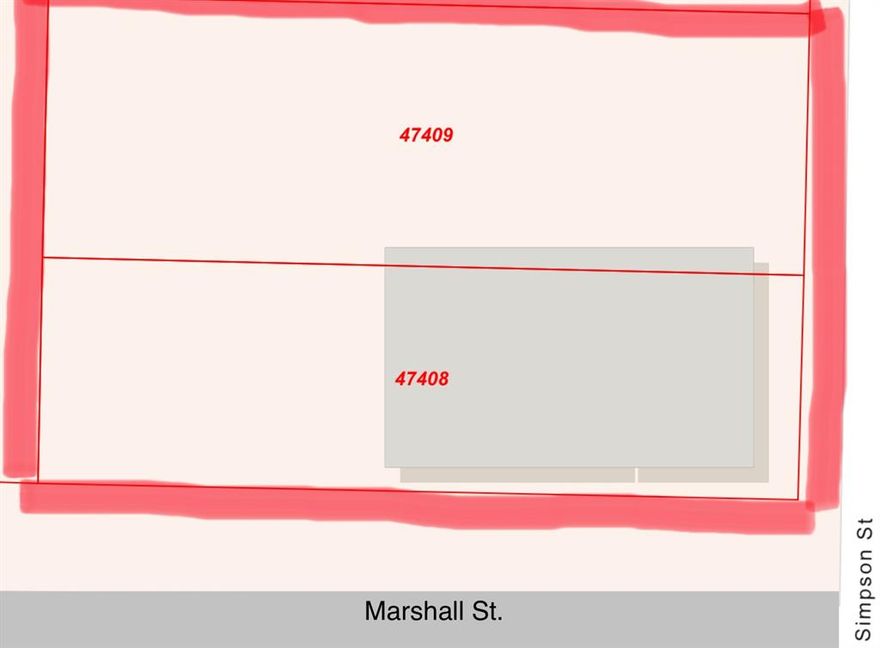Two adjoining lots each with their own 911 address. 
All utilities in place ready for use.
Great opportunity to join the new construction trend in this neighborhood!
Zoned multi family.