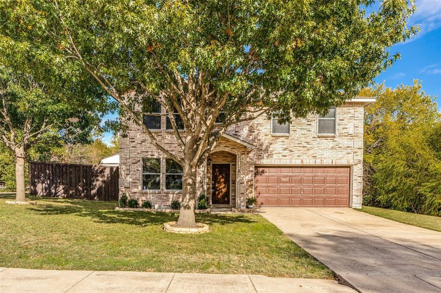 Privacy on a large .36 acre corner lot! Beautiful home backing up to trees and having over 100' from neighbors on all sides you gives a feel of seclusion. Wood look tile in entry and kitchen, open line of sight to living room allowing for ease of flow for entertainment. Wall of windows in living room captures the view of the pool, trees and brings in lots of natural light. New roof, HVAC and water heater 2018. Pool lighting and equipment app controlled. Elegant iron balusters, stained hand rails and stained wooden steps flow into 2nd story. Large open space upstairs is great for home office, kids play room, game room or media room. Primary bedroom is located upstairs. McKinney ISD! Pool maintenance and lawn care included. Fridge is no longer on property tenant will need to bring their own.