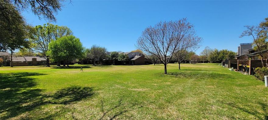 Thoughtfully designed, spacious, and ideally located within *legitimate* walking distance of Lincoln Centre. Oversized rooms without wasted space, two-car garage, and an intuitive floorplan make daily living comfortable. The well-maintained interior is genuinely move-in ready, while - thoughtful updates - will significantly increase the property’s aesthetic appeal and *value*. Both upstairs bedrooms feature full ensuite bathrooms and highly useful closets. Walk-in shower in Primary. This tucked away neighborhood with a single point of entry affords close proximity to the world-renowned Galleria and new Netflix House, public and excellent private schools, office towers and coworking spaces, Whole Foods, Central Market, Target, Lowe's, etc., few massive chain restaurants but many local dining experiences, quality veterinarians, and accessible ERs. You’re literally 1 to 2 miles from just about EVERYTHING. Professionally maintained exteriors preserve the neighborhood’s timeless look, while American flags fly proudly throughout the neighborhood. The community features an expansive multi-acre greenbelt (perfect for enjoyable, soft-on-the-feet dog walks), a convenient clubhouse for gatherings, a genuinely swimmable pool, and tennis courts. Striking black and blue butterflies and beautiful hummingbirds pollinate the abundant foliage, while dragonflies patrol for the unwanted. The mature Live Oak, Japanese Maple, and Crape Myrtle provide shade and extravagant color throughout the year. You’ll be next to multimillion dollar homes, at a fraction of the price. Bring your imagination to update this well-maintained fantastic deal in the best kept secret in Dallas. Also included at no additional cost: dove and eventual squabs, located up and to the right of the front door.