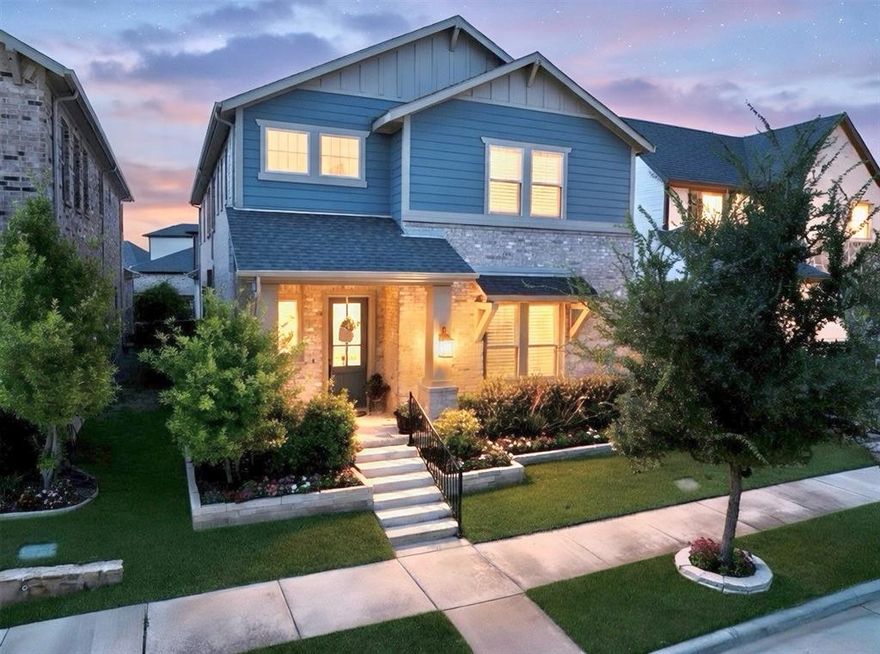 Luxury abounds in this stunning Craftsman-style home with serene views of a tree-lined greenbelt! The gourmet kitchen features a granite island, custom wood-stained range hood, stone backsplash, brushed gold fixtures, and upgraded lighting. A beautiful stone fireplace highlights the living room, which opens to an exceptional outdoor space with a covered patio, decorative lighting, freshly painted deck, and low-maintenance turf—ideal for relaxing or entertaining.The spacious primary suite offers an en suite bath with natural light, upgraded tile, a large walk-in shower, and seasonal racks in the generous closet. Upstairs, enjoy a versatile loft, dedicated media room, and additional bedroom with plantation shutters and a cozy reading nook. The downstairs guest suite—with en suite bath and shutters—can easily serve as a second primary. Additional highlights include recently installed carpet, custom mudroom cabinetry, and an oversized 2.5-car garage. Energy-efficient features include a tankless water heater, Low-E windows, 16 SEER HVAC, and smart home capabilities. Located near Lovejoy schools (possible by an application process), major highways, shopping, and dining—this home has it all!