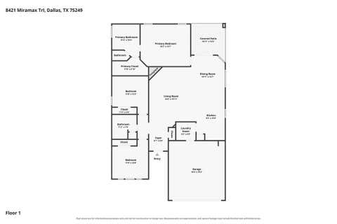 Tiny photo for 8421 Miramax Trail, Dallas, TX 75249 (MLS # 21340894)