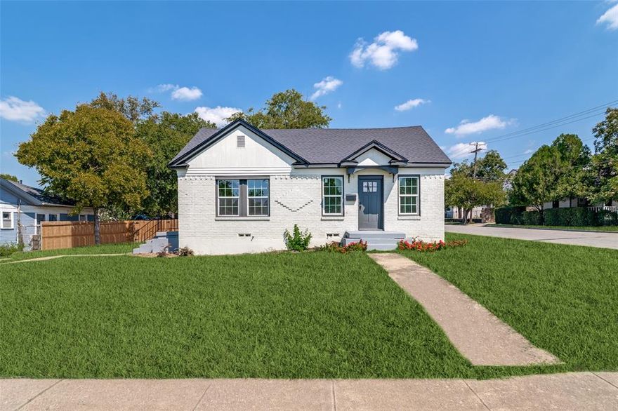 Completely Renovated East Dallas Gem – 3 Beds, 2 Baths, 2 Living Areas!  This traditional custom home has been fully updated with all new mechanicals, new bathrooms, and new kitchen, as well as a brand-new roof – all now ready for you to move in and enjoy! Perfectly positioned just half a mile from Tenison Golf Course to the East and the Santa Fe Trail to the West, and just a few minutes from White Rock Lake, and Lakewood to the north and downtown Dallas, Deep Ellum, and Baylor Hospital to the South.   This home offers style, comfort, and incredible investment potential in one of East Dallas’ fastest-developing neighborhoods – Mount Auburn.  Step inside to an open-concept layout flooded with natural light from large new windows. Pretty LVP floors, designer light fixtures, and fresh interior & exterior paint create a transitional and inviting atmosphere. The spacious kitchen is the heart of the home, featuring a central gathering island, brand-new quartz countertops, sleek subway tile backsplash, stainless steel appliances, and new cabinets—perfect for entertaining or casual family meals.  The primary retreat is large and offers a walk-in shower, and dual vanities. Additional highlights include a huge laundry room, new water heater, HVAC, and electrical system. With two living areas and a massive, fenced backyard, and off-street parking for 4 vehicles, this turnkey home is ideal for both everyday living and entertaining.  Enjoy quick access to East Grand, I-30, and all the best of Dallas, making this home as convenient as it is beautiful.
