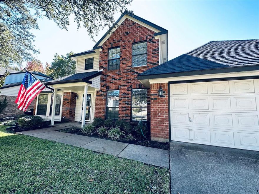 WONDERFUL HOME in desirable Town Park in Grapevine! Quiet established community with mature shade trees. Traditional 2-story home features spacious island kitchen with loads of cabinets, granite counters & a new stainless appliance package including refrigerator! Open to living area & breakfast area leading to a small shaded side patio! Breakfast bars at both ends make entertaining fun & easy! Formals in front make perfect holiday decorating & gathering areas! Living features cozy wood burning fireplace & doors to extended covered patio. BIG fenced back yard with fresh sod. This move-in ready pro-cleaned home is 3 bedrooms upstairs, 2 full bathrooms, 1 half bath downstairs, 2 car garage. Laundry room; Bring your own W-D set. Located near 121 114 360 DFW Airport in the heart of Grapevine surrounded by parks, trails, great schools in GCISD. This home is available for lease Nov 15. We do offer a deposit waiver program. Ask about it. Can be shown by appt. by RCMS staff. Beware of scams.