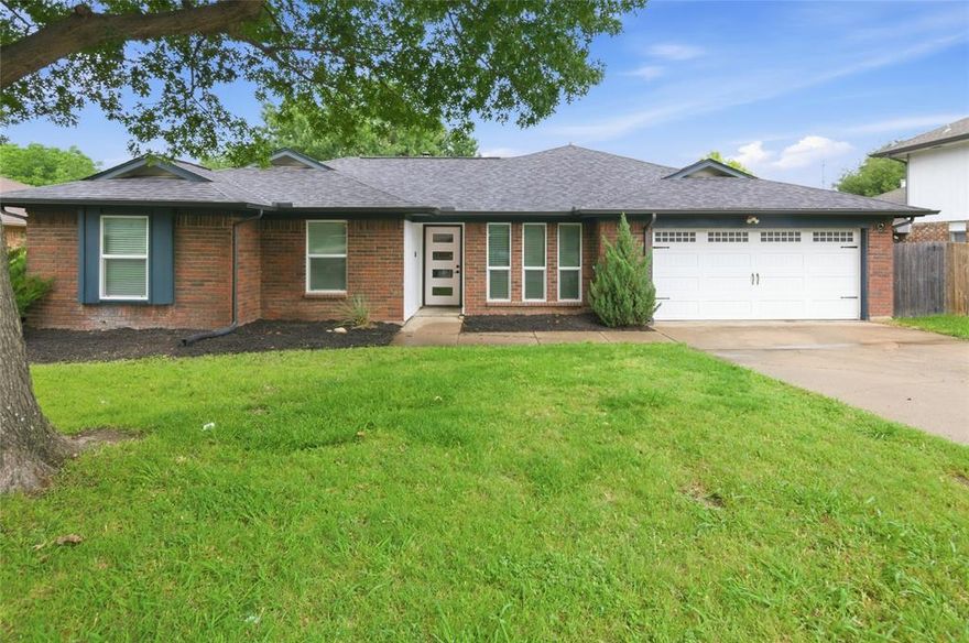 Location is everything if you need quick access to shopping, restaurants, and the freeway. Minutes from downtown Keller and Alliance Towne Center. This one story open floorplan with 4 bedrooms and an office is the ideal layout for the space. A large backyard gives you space for outdoor activities and an active lifestyle. From the front door entry you'll find a large living room with a wood burning fireplace and the open kitchen with a large quartz type countertop. The office is at the front of the home with the primary bedroom to the back on the right and the additional 3 bedrooms to the left. This is a friendly neighborhood and not on a main road or street. The primary bedroom is large and has an amazing shower with your choice of multiple shower heads including a rain shower. There are two large walk-in closets as well.