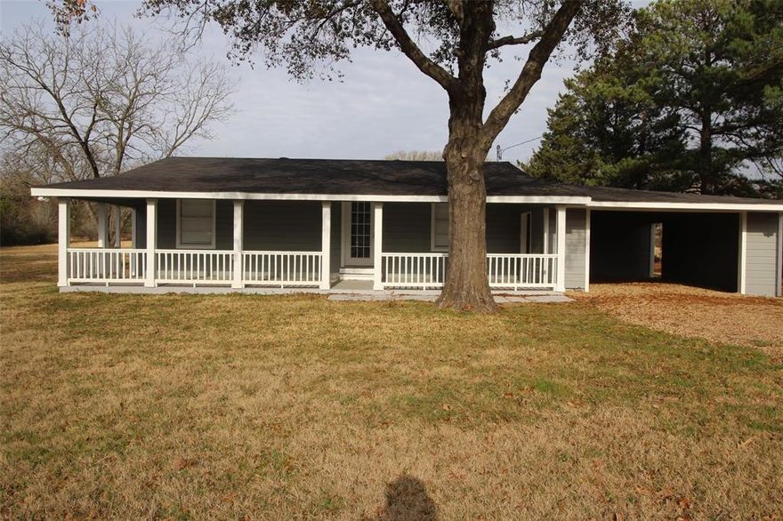 3 Bedroom, 2 Bath, 1 Car Carport home in Canton ISD located close to downtown area and schools. Also located across the street from the Canton City Park. Beautiful, covered front porch that spans the length of the house. Large backyard. Recently renovated. Stove and Dishwasher included with rent, tenant will need to provide own fridge. Water, sewer and trash included with rent as well.