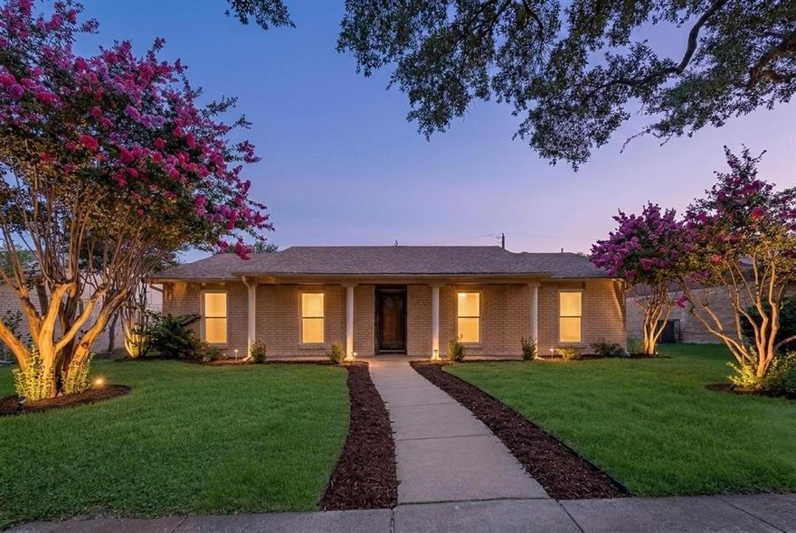 Beautifully remodeled home backing directly to the park with 3 bedrooms 2 full baths 2 living areas and an open floor plan. Washer dryer and refrigerator included. $3000 carpet replacement allowance with acceptable offer.

Newly renovated kitchen bathrooms and fireplace. Hardwood and tile flooring installed throughout except for the two bedrooms hallway and main living area which still have carpet.

The updated kitchen features granite countertops a tile backsplash modern lighting and large windows with views of the park and backyard. The main living area offers vaulted ceilings with Spanish style beams and sliding doors leading to a large covered patio with windows overlooking the backyard.

This all electric home includes a new energy efficient HVAC system a newer roof a new water heater located in the garage and energy efficient windows throughout. The bedrooms are spacious and the primary suite includes hardwood floors a walk in closet and a private bath.

The oversized 2 car garage fits large trucks. The backyard opens directly to the park with trails tennis courts a dog park a playground and more. Located in a quiet neighborhood with mature trees. Move in ready.