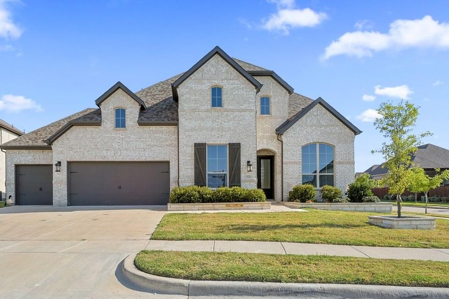 This newly renovated Highland Home in the sought after Liberty Neighborhood of Melissa, TX filled with abundant natural light! Featuring 4 bedrooms each with their own private bath. Plus 2 additional half baths, one on the each floor. Master on main level with HUGE walk-in closet. Upgraded kitchen with walk-in pantry, double oven, gas cooktop and enormous island. Laundry located on main level just off garage with ample storage and deep farmhouse sink makes it perfect for a pet wash station or sports gear and mud room! Peaceful office on main level for all work from home professionals. Privately located downstairs bedroom is excellent for guests needing extended stays! Upstairs you will find a media room and additional loft style rec room space overlooking two story great room. With separate entertainment areas, upstairs and down, this home is great for all ages! RARE 4 car garage, new paint, new carpet, covered porch leading into a large fully fenced back yard ready for a future pool!