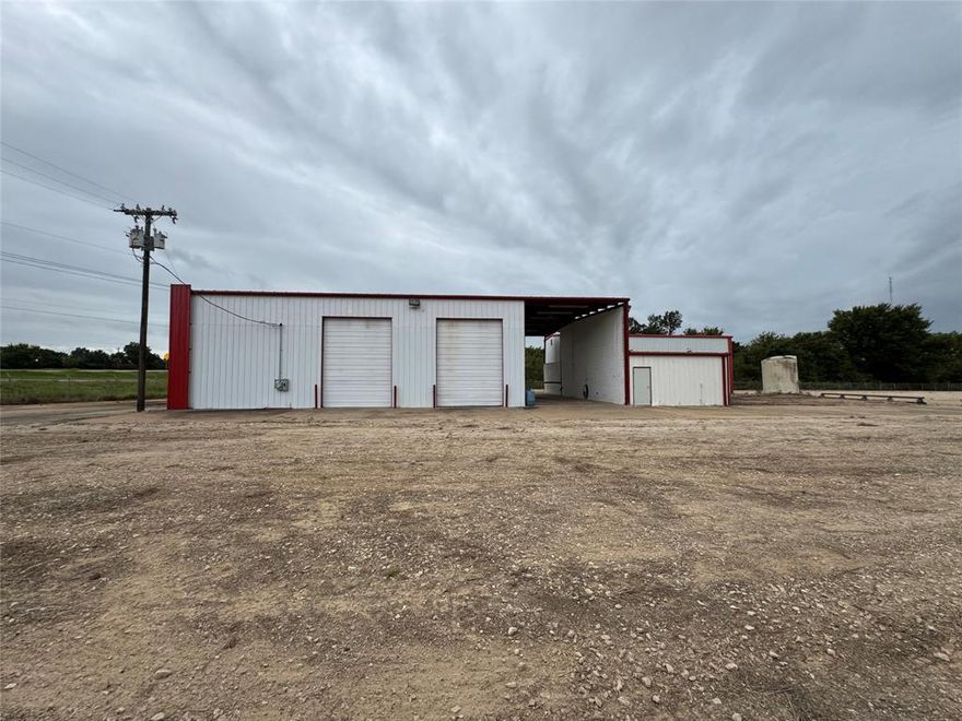 This is a great property for any type of trucking yard, it has a Covered Fueling Station, Covered Wash Bay, Enclosed Service Bay withservice well, Warehouse with 2 Service Bays and an overhead trolley for hoist. Parts and tool storage, Office and restroom. Situated on 5acres of all fenced, graded and stabilized yard. Located only 6.5 miles from Loop 256 in Palestine, easy highway access and practicallynext door to the Walmart Distribution Center. Service Bay is 20' x 60' x 20' eaves with 16' x 14' door Wash Bay is 19' x 60' x 19' clearheight Warehouse is has 4 bay doors 16' x 12' with 20' eaves Fuel bay is 20' x 60' with 19' clear height