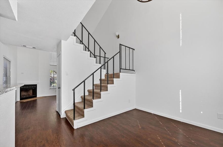Excellent opportunity awaits! This beautiful condo is move-in ready and won’t last long. Ideally located in an affordable, quiet community in the desirable Addison area, the property offers convenient access to the Dallas North Tollway along with a wide variety of nearby restaurants, shopping, and entertainment. The unit features a unique open-concept layout with high ceilings, abundant natural light, and stylish window coverings. The dining area is highlighted by an elegant chandelier, creating a warm and inviting space. The kitchen is well-appointed with stainless steel appliances and sleek granite countertops—perfect for both everyday living and entertaining. Upstairs, the spacious loft-style bedroom includes a walk-in closet and a beautifully updated bathroom. This unit also comes fully equipped with a washer, dryer, and refrigerator for added convenience. Enjoy access to the community pool, and HOA dues include water, adding even more value.