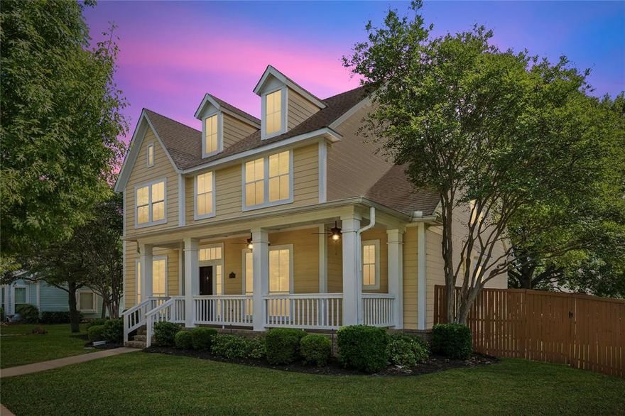 A rare opportunity in the highly sought after HomeTown community, zoned to Walker Creek Elementary, 8120 Bridge Street offers a seamless blend of charm, space and an effortless lifestyle in the heart of North Richland Hills. Perfectly positioned, this five bedroom residence welcomes you with a timeless front porch, an invitation to slow down, unwind and connect with the neighborhoods walkable, small town feel.

Inside, the home balances comfort and versatility with thoughtfully designed living spaces. The kitchen is both beautiful and functional, featuring granite countertops, stainless steel appliances, and a gas cooktop, perfect for everyday living and entertaining alike. A standout feature unique to this home is the 400+ square feet of finished bonus space above the garage, offering endless possibilities as a game room, creative studio, or private retreat, bringing the total living space to over 3,200 square feet. Completely carpet free, the home provides a clean, low maintenance foundation for modern living, and a tankless water heater adds an extra layer of efficiency and everyday comfort.

Step outside to a generously sized backyard, ready for quiet evenings, lively gatherings or your own personalized outdoor escape.

Life in HomeTown is about connection and convenience, with over 25 acres of parks, lakes, scenic trails, and green spaces just moments away. Enjoy easy access to the NRH Centre, the local library, and a quick five minute drive to the TexRail station—bringing the entire metroplex within reach.