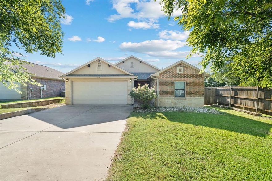 Don’t miss this well-maintained 3-bedroom, 2-bathroom brick home located in a quiet neighborhood in Hico, TX. With 1,273 square feet of living space on a 0.18-acre lot, this home offers a functional layout and great features both inside and out.

The spacious living room includes an electric fireplace and large windows that bring in natural light. The kitchen features plenty of cabinet space, durable countertops, and a convenient layout that opens to the dining area. The split bedroom floor plan provides added privacy, making it ideal for families or guests.

Outside, enjoy a fully fenced backyard with mature shade trees, perfect for outdoor gatherings or relaxing evenings. The two-car garage is equipped with a split unit system, giving you a temperature-controlled space for storage, a workshop, or a home gym.

Located just minutes from local schools, shops, and restaurants, this home is a great opportunity to enjoy small-town living with modern comfort. Schedule a showing today!