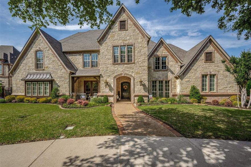 Highest and Best by 6:00PM Sunday, April 30. Stately, immaculate home on a 0.35 acre lot in the Estes Park subdivision of Southlake. Downstairs this home boasts an entry with soaring ceilings and dramatic staircase, formals, chef's kitchen with att brkfst room, a family room open to the kitchen, a private office with built-ins and custom desk, and a mudroom with adjacent full-sized laundry room with built-ins. Also down is the primary suite (featuring a sitting area, separate vanities, jetted tub, separate shower, and large WI closet) and a secondary BR and full BA. Upstairs there are three addl ensuite BRs with WI closets along with a media room, a game room (with refrigerator, microwave, and dishwasher) and study area with 2 built-in desks. The backyard oasis includes an in-ground pool, covered patio with fireplace, built-in grill, extensive landscaping, and separate grassy play yard. 3-car att garage plus a 2nd 1-car attached garage are all accessible from the mudroom-laundry area.