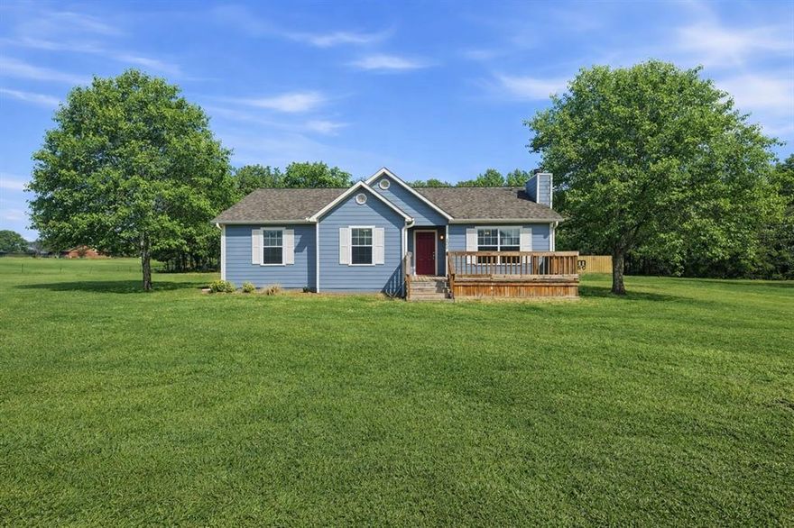 Discover peaceful country living on 2.21 acres at this inviting 3-bedroom home in Sadler, Texas, perfectly positioned just minutes from Lake Texoma. This property is ideal for buyers seeking space, privacy, and the freedom of rural living with easy access to boating, fishing, and weekend recreation.
Inside, the home offers a bright, comfortable layout with updated flooring and an easy flow between the living, dining, and kitchen areas—great for everyday living or hosting friends and family. Enjoy outdoor living on both the front and back decks, giving you multiple spaces for morning coffee, sunset views, or entertaining. The acreage includes a welded-wire fenced area with wood posts, providing a secure spot for pets, gardening, or small livestock. With over two acres of open land, there’s plenty of room for a future shop, RV or boat parking, additional structures, or expansion—a major draw for buyers wanting flexibility and usable land. Whether you're looking for a full-time homestead, a weekend lake retreat, or a property where you can build out your country lifestyle, 103 Colt Drive delivers the space, versatility, and quiet setting acreage buyers love.