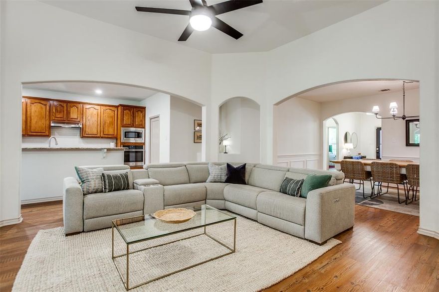 Step into style and comfort in this beautifully updated home in the highly desirable Saddle Club community of McKinney—zoned to top-rated Allen ISD! Fresh new landscaping welcomes you to a home filled with modern charm and thoughtful upgrades throughout. You'll love the gourmet kitchen featuring granite countertops, stainless steel appliances, new subway tile backsplash and sleek modern fixtures—perfect for hosting or everyday living. Downstairs, find two bedrooms, with a full bathroom, there’s plenty of flexibility for a home office, guest suite, gym, or even a Walk in Pantry or dry prep kitchen— an ideal first floor multigenerational suite. The spacious primary is conveniently located downstairs and offers a luxurious spa-like bathroom with a soaking tub and separate shower. Upstairs, you'll find two more bedrooms, a full bath, and a spacious game room, plus a large walk-in, floored attic for extra storage - or convert it to a Media or 6th Bedroom. Step outside to your private backyard retreat with a covered patio—perfect for outdoor grilling and relaxing weekends. Enjoy the convenience of walking to Lindsay Elementary, the community park, and pool. Additional highlights include new flooring and fixtures, energy-efficient windows, an updated HVAC and roof, a freshly cleaned interior, a two-car garage, and low-maintenance living. This move-in ready home truly has it all—schedule your tour today and fall in love!