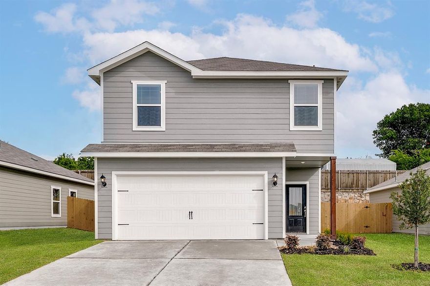 Jaguar – 2 story, 3-bed, 2.5 bath, 1,627 sqft! The spacious, two-story Jaguar offers three bedrooms and two-and-a-half baths. The Jaguar plan has a thoughtfully designed, open layout on the main floor with the family room opening to the dining area and kitchen. Highlighted by great natural light and vinyl-plank flooring, this space is the ideal backdrop for creating lasting family memories. In the private master suite, enjoy peaceful back yard views and plenty of space for your king-sized furniture. Additionally, the en-suite master bath offers a beautiful vanity with great storage, an extended shower and a huge walk-in closet. The Jaguar plan features incredible upgrades spread throughout the home at no extra cost to you. From the covered front porch that welcomes you into the home to the beautiful kitchen island, every aspect of this home was handpicked with families in mind.