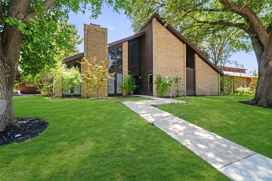 Stunning Mid-Century Modern in Sought-After Prestonwood - Richardson ISD
Experience timeless elegance and modern luxury in this beautifully updated mid-century gem located in the heart of Prestonwood. Nestled in the highly rated Richardson ISD, this exceptional home offers high-end finishes, smart home features, and spaces designed for both relaxation and entertaining.
Step inside to soaring vaulted ceilings, designer lighting, and abundant natural light throughout. The expansive chef’s kitchen is a true showstopper, featuring new quartz countertops, a sleek Thermador gas range with vent hood, additional electric cooktop, new backsplash, and generous storage. A stylish wet bar enhances the home’s entertaining appeal.
The home boasts durable luxury vinyl plank flooring, updated bathrooms with modern finishes, and a massive primary suite with a spa-inspired bath and a beautifully remodeled shower. The backyard is a low-maintenance oasis, fully turfed and pet-friendly, with two patios, an outdoor kitchen complete with a built-in propane grill, refrigerator, and prep space—perfect for al fresco gatherings.
Enjoy peace of mind with smart upgrades including a Nest thermostat, CO2 alarm, ADT security system, 2 outdoor cameras, smart sprinkler system, and key mechanical updates: new water heater, 2025 condenser, and new roof shingles coming soon.
Includes washer, dryer, and refrigerator—this move-in ready home is not just a place to live, it’s a lifestyle.