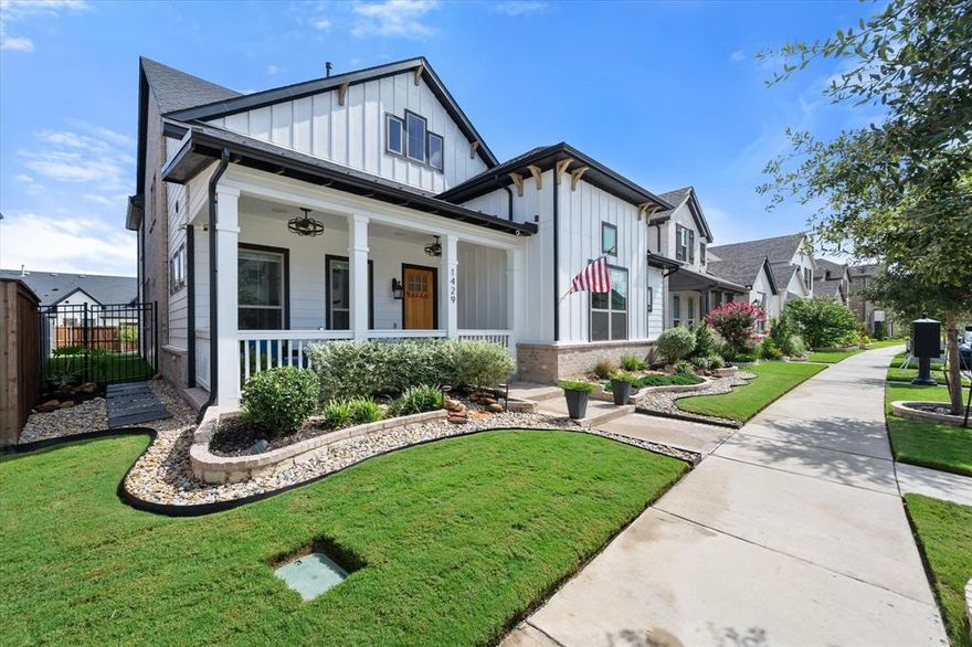 Modern Two-Story Home with Detached Guest Studio in Prime Arlington Viridian Location
This beautifully designed two-story home has 4 bedroom, 3.5 baths, a dedicated study with elegant French doors, and a detached furnished (furniture included with full offer) guest studio apartment above the garage – complete with a full bath and private entry ideal for visitors, a home office, or added rental flexibility. 
Inside, the gourmet kitchen is a chef’s dream, outfitted with textured solid black granite countertops, gas cooktop, and stainless steel appliances. The open-concept living area is enhanced by soaring cathedral ceilings, abundant natural light, and a built-in ceiling speaker system extending throughout the home, including the front and back porches for a seamless music and relaxation experience. 
Upstairs, a flexible family room with its own full bath that can easily be transformed into a 4th bedroom. The Primary suite offers a generous bonus sitting area and a spa-like bathroom retreat. For peace of mind, the home includes a 13-camera surveillance system with dedicated display monitor conveniently located in the kitchen. 
The backyard is an entertainer’s paradise, complete with covered and open patio spaces, a multi-level wood deck, built-in gas grill with sink, and high-grade artificial turf, all surrounded by lush rock and plant landscaping for a resort-style feel with minimal upkeep. Many outstanding upgrades inside and out, all within 15 minutes of DFW Airport. Viridian is a 2,000-acre master-planned community featuring five major lakes, 500 acres of waterways and wetlands, miles of trails, a sailing club, multiple parks, a dog park, playgrounds, and more. Recognized by the Audubon Society with direct access to River Legacy Park. The resident-only Viridian Lake Club, styled in a Mediterranean design, includes five pools and a picturesque amphitheater.