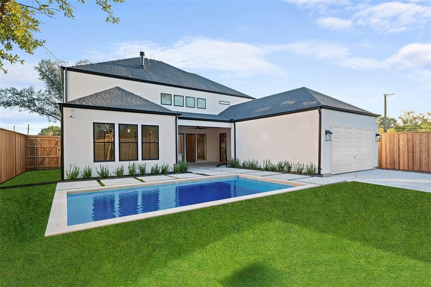 House will be completed in 2-3 weeks. Call Listing Agent for more information. Beautiful Custom Home in Royal Hills – Dallas Tx 75229
This stunning custom-designed residence offers 4,411sqft of luxurious living space, featuring 5 spacious bedrooms+ a flex room + an office and media room, 5 full baths, all rooms have walking closets and custom cabinetry. The home showcases premium white oak cabinetry in the kitchen and Hardwood white oak flooring throughout the house. The gourmet chef’s kitchen is complete with high-end appliances- the pool and outdoor living is perfect for both entertaining and everyday living.
Enjoy movie nights in the dedicated media room, relax in the private backyard oasis with pool, and benefit from modern amenities such as an outdoor custom grill and sink. Tankless water heater and foam insulation. 1-2-10 home warranty provides peace of mind.
Walking distances from Northaven Trail, and minutes away from Royal Lane, Marsh Lane, and the Private School Corridor, this property combines elegance, comfort, and convenience in one of Dallas most desirable neighborhoods. Schedule your tour today and welcome home. 

House will be completed November 2025
Contact Noemi Hernandez for more new construction homes in Dallas.