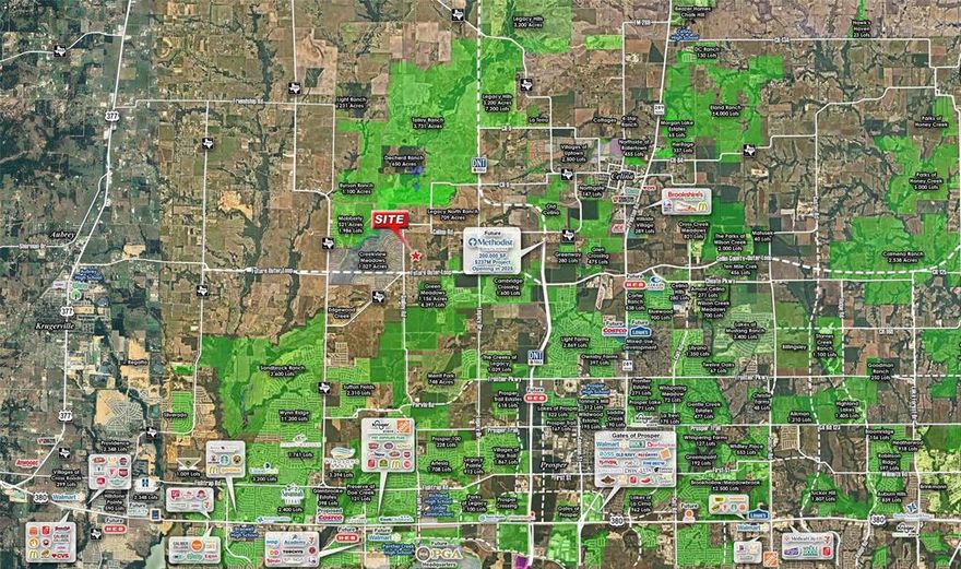 Country living and a tremendous investment opportunity with over 11,000 new residential lots coming nearby.  The property is located just outside the city limits of Celina, within a 1.5 mile radius of three major thoroughfares: Dallas North Tollway, FM 428 (Future Collin County Outer loop), and FM 1385.  The modern farmhouse sits on over 5 acres and features 3 bedrooms and 3 full bathrooms.  The primary bedroom and a secondary bedroom have ensuite bathrooms, perfect for multigenerational living. Spacious kitchen, living area and large covered back porch provide gorgeous views of the property and pond. Oversize garage with a second level along with a loafing shed for animals. Property is fenced and cross fenced. Located in highly sought-after Celina ISD. This is an ideal development opportunity for a small business owner operator that would like to live on site and would also make for a great development opportunity for an industrial business park or storage facilities.