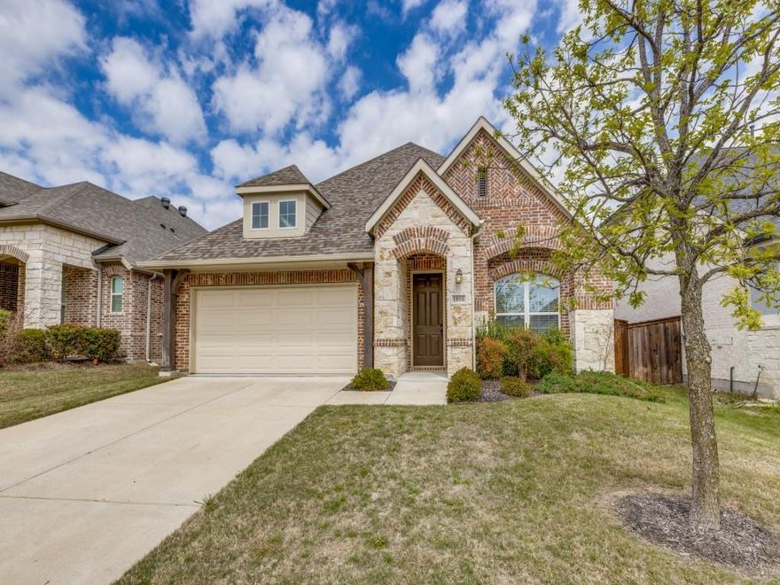 Highly desirable Trinity Falls community! NEW LVP FLOORING. NO CARPET! 3 bed PLUS OFFICE. Open floorplan with kitchen overlooking dining and living! Kitchen features SS appliances, gas stove, and over the range vent. Lovely covered patio in the backyard.  Master suite faces backyard with big windows, double vanities, separate shower, large tub, and big WIC.  Don't miss it!