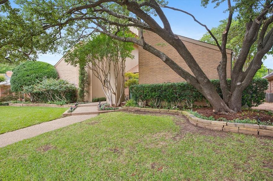 6419 Laurel Valley Road is in the North Dallas Prestonwood neighborhood served by some of the best schools in Richardson ISD. It’s a big, beautiful home on a pretty street, that you will love living in! When you enter the front door, right away you notice the high ceilings and big plate glass windows that offer views of the gorgeous pool and covered, outdoor living area.  The crepe myrtles and other outside plants are so pretty and well cared for. The tiled walkway from inside the front door takes you straight ahead to the kitchen and den, half-bath, laundry room, and to the garage – or you go to the right side of the house and into the primary suite. There is a second bedroom on the main level, just inside the front door, plus 3 bedrooms, built-ins, and 2 full baths upstairs. Everything in the house is the right size if you like big rooms and huge closets! BE SURE TO GO INTO THE HUGE CLOSET UPSTAIRS SO YOU CAN SEE THERE’S A SECOND HUGE CLOSET INSIDE THAT ONE. Check out the closet under the staircase, too. You will notice that the house is in pristine condition because the owners take such great care of it. The roof and gutters were just placed in 2026, and leaf guards were added – the fence is in good condition -- fresh paint inside and outside – the landscaping is beautiful and freshly trimmed – the cooktop, double ovens and microwave are only 3-5 years old – the SubZero built-in refrigerator freezer works great. The family room is by the kitchen, and it is big and comfy!  There’s a doggie door from the laundry room to a nice dog run on the side of the house. Windows and sliding doors have been replaced. Exterior siding is in good shape. Other features include a sprinkler system, over-sized garage with workbench, epoxy floor, and extra parking pad outside the garage door to the alley – retractable screen at the door from the primary bedroom to the pool – in-wall vacuum system – 2 water heaters – 3 AC zones – ceiling fans - sink and hang-dry space in laundry room.