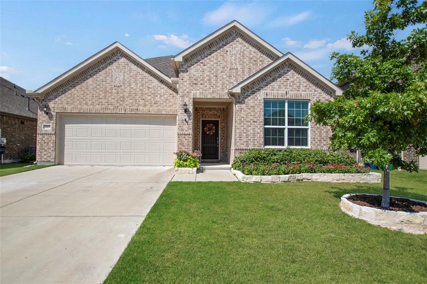 WOW!! Beautifully Updated Home in highly sought after Wood Creek Community! This home has everything: 4 BEDROOMS, a STUDY, EXTRA BEDROOM and PRIMARY BEDROOM on 1st floor, GRANITE COUNTERS in OPEN CONCEPT KITCHEN, LARGE GAME ROOM FLEX SPACE and tons of NATURAL LIGHT. This home is in a FANTASTIC location. Centrally located in the heart of Fate, TX, it's next to all the shops, dining and grocery plus walking distance to the elementary school and steps away from the massive city of Fate Park: Robert Smith Family Park. This home is also filled with more Upgrades than what you can find on any comparable new home close by. The OPEN CONCEPT KITCHEN has GAS STOVE, BREAKFAST BAR, ISLAND, GRANITE COUNTERS and WALK IN PANTRY that is the type of pantry you dream about! The STUDY is huge and easily could double as that extra bedroom down stairs. REFRIDGERATOR, WASHER and DRYER are negotiable as well to stay. The second, third and fourth Bedrooms are upstairs along with their own shared bath with double sinks and LARGE GAME FLEX SPACE that could be a great second living room or home office space. The home features beautiful hard floors throughout the first floor that lead into the spacious LIVING ROOM that has gas fire place and VALUTED CEILINGS. Outside is the OVER SIZED BACK YARD with outdoor shed. Plenty of room for garden beds, space for pool or spa or anything else you can come up with, all while under the RETRACTABLE SHADE awning with the already COVERED PATIO! This home is awesome for ENTERTAINING. Community includes three pools, outdoor sport courts, fishing pond, walking paths, the WORKS! This home is perfect for any first time home buyer, job relocation, someone looking for location of schools, parks and amenities and any buyer looking for a great home in a great location with great features. Schedule a time to see this home today!!!