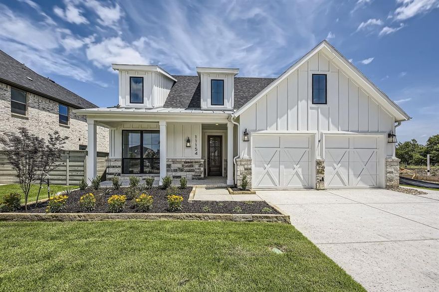 Nestled in a picturesque and welcoming community, this adorable one-story home offers the perfect blend of comfort, style and functionality. Boasting four spacious bedrooms, each with its own walk-in closet and three full baths, this home provides plenty of space for family and guests. A dedicated study adds versatility, perfect for remote work or a quiet retreat. The gallery entrance leads into a grand family room, complete with cozy fireplace, creating a warm and inviting atmosphere. The open-concept design seamlessly connects the family room to the kitchen, which features a large island, modern finishes and sliding doors that open to a serene outdoor patio. Enjoy picturesque views of the backyard, perfect for relaxing or entertaining. The main bedroom is a true sanctuary with a luxurious soaker tub, separate shower and ample storage space. Additional highlights include a spacious mudroom and access to nearby amenities in a vibrant, family-friendly community. This home is a must-see!