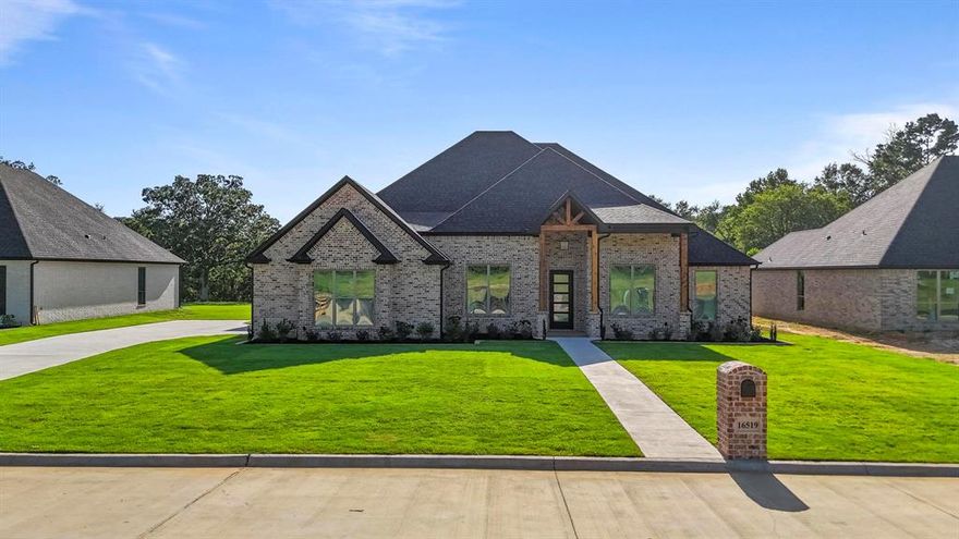***2025 PARADE HOME*** This new construction home is located in a gated subdivision in a serene country setting minutes from everything that S. Tyler has to offer! Live like royalty in prestigious Crown Point Estates II as this planned development consists of only 21 lots total with HALF ACRE LOTS. The exterior of the home is brick with a 10' and 12' pitch roof and grand entrance. This home has 4 bedrooms PLUS a formal dining and breakfast nook, HUGE gourmet kitchen, 3 full bathrooms, and 2 car side-entry garage.THERE ARE SO MANY UPGRADES IN THIS HOME!! Featuring many high-end features including wood floors, solid countertops, custom cabinets, designer lighting, gas cooktop, refrigerator, foam insulation, lots of moldings and trim work, fireplace, shower and separate garden tub in master bath, 13' ceilings and more! There is an amazing oversized covered patio WITH A FIREPLACE to enjoy the large backyard with privacy fence! High-speed internet and cable is available through Optimum! Welcome to YOUR new Home!!