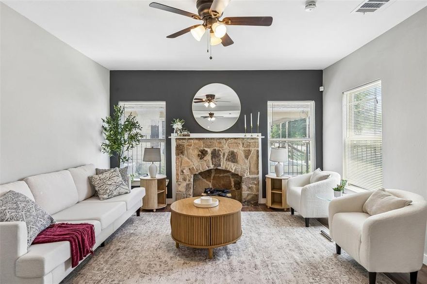 Updated charm meets Dallas convenience in this spacious 4-bedroom, 2-bath home located minutes from Deep Ellum, Baylor Medical District, and Downtown Dallas. Originally built in 1920, this single-story home blends classic character with modern updates, offering approx. 2,000 sq ft, 2 living areas, 2 dining areas, a stone wood-burning fireplace, neutral finishes, decorative lighting, and a bright open feel throughout. The kitchen features white cabinetry, granite countertops, stainless steel appliances, a stylish backsplash, and plenty of cabinet space. Enjoy a large fenced lot, fresh curb appeal, driveway parking, and a backyard with room to entertain, garden, or relax. Located in a historic Dallas area near Fair Park, the Cotton Bowl, major attractions, dining, entertainment, medical centers, and major highways, this home offers a strong combination of space, updates, convenience, and long-term investment potential as the surrounding area continues to grow and attract new activity.
