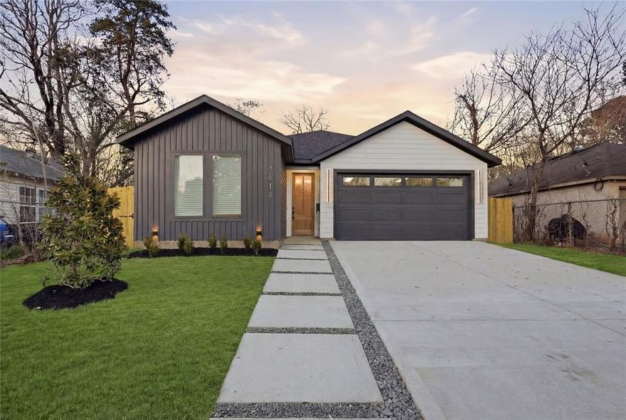 Beautiful new construction home at 4618 Spring Garden offering just under 1,500 sq ft with 3 bedrooms, 2 bathrooms, and a 2-car garage. This modern-designed home features an open-concept layout, stylish finishes, and a bright living space ideal for everyday living and entertaining. The private primary suite includes an en-suite bath, while two additional bedrooms provide flexibility for guests, family, or a home office. Enjoy a fully fenced backyard with brand-new sod, perfect for outdoor relaxation or pets. Move-in ready with thoughtful design and modern appeal throughout.