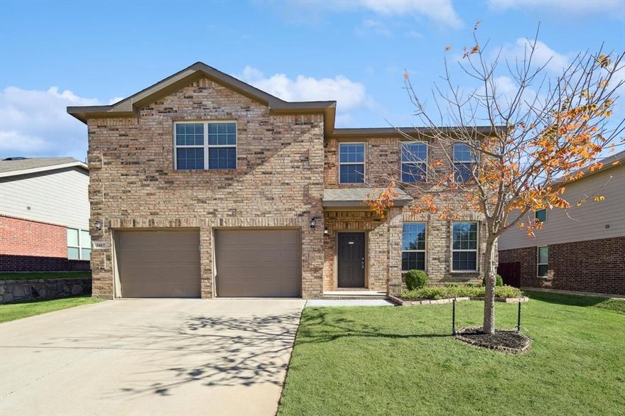 This expansive home boasts four oversized bedrooms plus a dedicated office, including a notably spacious primary bedroom perfect for a reading nook and a king-size bed. The master bath is generously sized for a luxurious feel allowing room for a sitting area. Efficiency, high ceilings, and large windows enhance the living spaces in this beautifully designed neighborhood. As you enter, a welcoming wide-open living room awaits, seamlessly connected to the dining room and a luxurious kitchen featuring granite countertops, dark stainless steel appliances, and plenty of tall cabinets. The adjacent office by the front door provides a convenient spot to monitor arrivals. The large utility room includes a deep pantry with ample shelving. Supervise children playing in the spacious backyard while prepping meals or relaxing in the living room. The covered patio is perfect for grilling or enjoying a cold drink, with plenty of afternoon shade. Community pool available for your leisure.