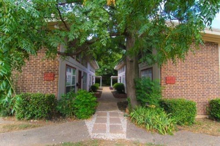PARTIALLY FURNISHED! Great location walking distance to the academic side of TCU's campus, this wonderful 2 bedroom, 2 bath, half duplex offers open living spaces and spacious bedrooms, along with two covered carport spaces and a small outdoor storage closet connected to the property. Refrigerator, washer, and dryer included. Lawn service included and utilities are low. Don't miss out on this opportunity to rent a this property at a great price! Multiple units available. Available for 2026-2027 school year. Pets allowed on a case-by-case basis. Come check out this awesome property today!