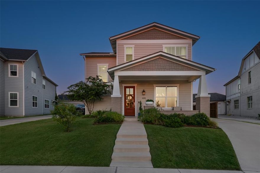 Experience luxury living in this beautifully designed HGC home in the highly sought-after Walsh Ranch community. From the moment you walk in, the open floor plan, natural light, and upgraded finishes create an inviting, modern feel. At the center of the home is a gourmet chef’s kitchen featuring a butler’s pantry, walk-in pantry, oversized island, stainless steel appliances, and soaring beamed ceilings—perfect for cooking and entertaining. The adjacent dining area can also serve as a private home office. The first-floor primary suite offers a relaxing sitting area, spa-like bath with soaking tub, walk in shower, dual vanities, and a large walk-in closet. A separate first-floor guest suite with ensuite bath provides comfort for visitors. Upstairs includes a spacious second living area plus a flexible media-game room. Secondary bedrooms include walk-in closets and a shared Jack-and-Jill bath. Enjoy a generous backyard with a covered outdoor patio and a charming Craftsman-style front porch with peaceful park views. Located directly across from Walsh Elementary, this home offers unmatched convenience. Walsh Ranch amenities include a resort-style pool, modern fitness center, Walsh Market, parks, trails, tennis courts, playgrounds, maker spaces, and year-round events—designed for an active, connected lifestyle. Recent updates include a new roof (2024), locking metal gate (2024), and refreshed landscaping. This home combines premium upgrades, an ideal location, and award-winning community amenities—delivering the best of Walsh living.