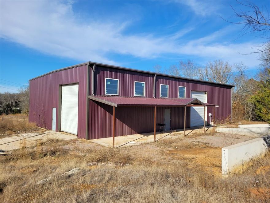 Custom-built steel shop home built in 2022 on over 10 acres, located less than 1 mile from Lake Fork- perfect as a summer home, weekend retreat, or full-time residence. This unique property offers 3,400 sq ft of total space with 1,600+ sq ft of unfinished living area, combining durability and functionality with heavy steel construction, insulated repurposed cooler panels, spray foam, and R30 insulation in all living areas. Interior features include a 600 sq ft master suite with private bath, 320 sq ft junior master downstairs, and a 600 sq ft upstairs kitchen, living, and bath area. Additional highlights include a wood-floor loft, wood ceilings upstairs, antique wood lap siding accents, recessed lighting, and a 240 sq ft balcony.
The shop area includes two 12' & 14' roll-up doors, heavy-duty I-beam and truss construction, and an OSHA-rated steel staircase. Plenty of space for storage of recreational vehicles or other equipment. Electrical is 98% complete with a new upgraded high-amp panel, plumbing is fully complete. Has architectural 45 degree pavers & retaining wall in front patio area. 
Fully fenced with a farm gate entry, pond, and improved access via a resurfaced 1,200 ft road (2025) with two culverts. Exterior features include a metal roof with Mule-Hide torch-down system, burgundy R-panel siding, 24 windows, concrete front porch, covered patio, 60 ft stone paver driveway, retaining wall, and French drain. Utilities include a new aerobic septic system, new water heater, and a private 800+ ft well into the Ozarka aquifer. Second floor has an loft overlook with wood floors & ceiling. Owner has also poured an additional 6000sf plus concrete slab for an additional Morgan building to use for more RV parking. Has a small pond that retains water most of the year.  Not much is needed to complete this magnificent property & make it the barndominium  retreat of your dreams!