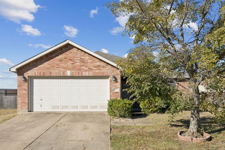 **Charming Brick Home with Endless Potential in Royse City, TX**

Discover this delightful single-story residence, offering a comfortable lifestyle in a quiet neighborhood of Royse City, TX. Featuring 3 spacious bedrooms, 2 full baths, and a convenient 2-car garage, this brick home is perfect for those looking for a cozy abode with room for future customization. 

Upon entry, you are welcomed by a well-maintained interior that exudes warmth and comfort. The living area provides a flexible space for relaxation and entertainment. The kitchen, while ready for immediate use, offers the opportunity to update and personalize, making it the culinary space of your dreams. Adjacent to the kitchen, a quaint dining area awaits your family dinners or intimate gatherings.

Each bedroom is generously sized, providing a serene retreat at the end of the day. The primary suite includes an ensuite bathroom, designed with both privacy and convenience in mind.

Stepping outside, the brick exterior offers classic curb appeal, enhancing the home's charm. The large backyard provides a blank canvas for landscaping or outdoor entertainment possibilities, ideal for creating a personalized oasis. With almost 0.4 acres on this corner lot, there is plenty of space!

This property presents a unique opportunity for those looking to invest in a home that they can customize and elevate over time. Its location in Royse City is prime with easy access to the amenities of the Dallas metroplex.

Seize this chance to own a piece of Royse City's growing community with this practical and inviting home, full of potential to make it truly yours.
