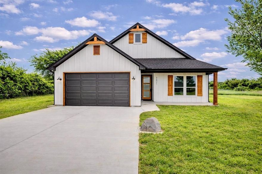 RARE OPPORTUNITY! Experience the perfect blend of modern living and peaceful country surroundings in this NEW CONSTRUCTION home situated on 2.09 acres OUTSIDE CITY LIMITS. LIVESTOCK WELCOME! PLENTY OF ROOM TO ADD ON OR BUILD A SHOP OR STORAGE BUILDING. This beautifully designed home features 4 spacious bedrooms with closet and bathroom designs you will love. Enjoy soaring ceilings throughout, a warm and inviting living room with fireplace, and beautiful, quality cabinetry complemented by tasteful upgrades throughout. The utility room is enhanced with a convenient sink, adding everyday practicality. The property is serviced by a co-op water supply, with the ADDED BONUS of an ON-SITE WATER WELL—ideal for irrigating the acreage and maintaining the land at zero cost! Make the most of the 2+ acres of flat, usable land. A property survey is available, and a ZERO DOWN PAYMENT loan option is available for qualified buyers. Contact me for lender contact information. Schedule your showing today.