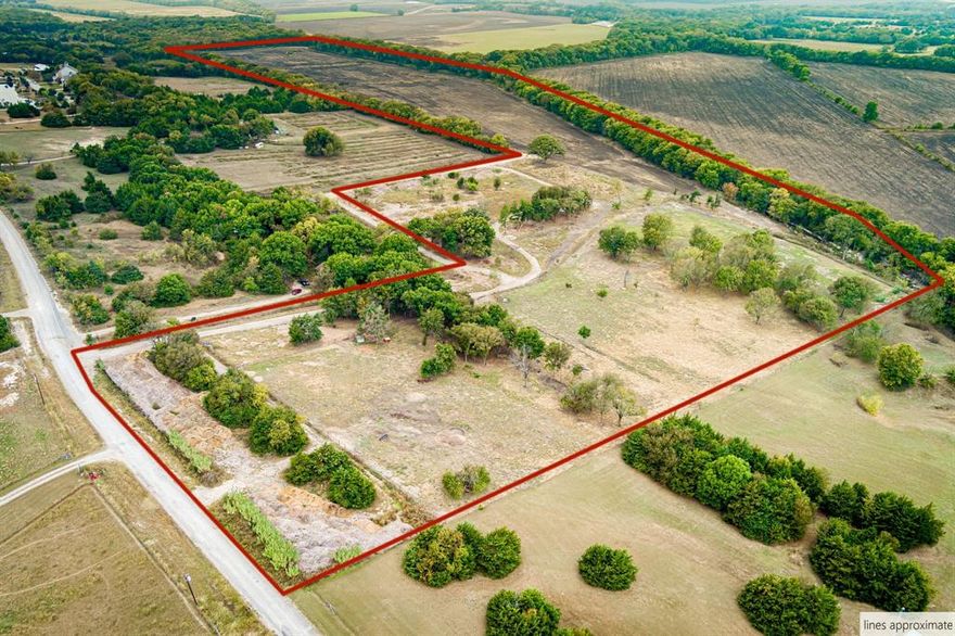 Beautiful two properties making up the approximate 55+- acres in Trenton, Texas. Road frontage on country road 4642.  Property winds back to the creek and along the creek and some on other side of creek. See surveys for reference. Aerial photos are approximate but do show the beauty and untapped potential of this great offering.