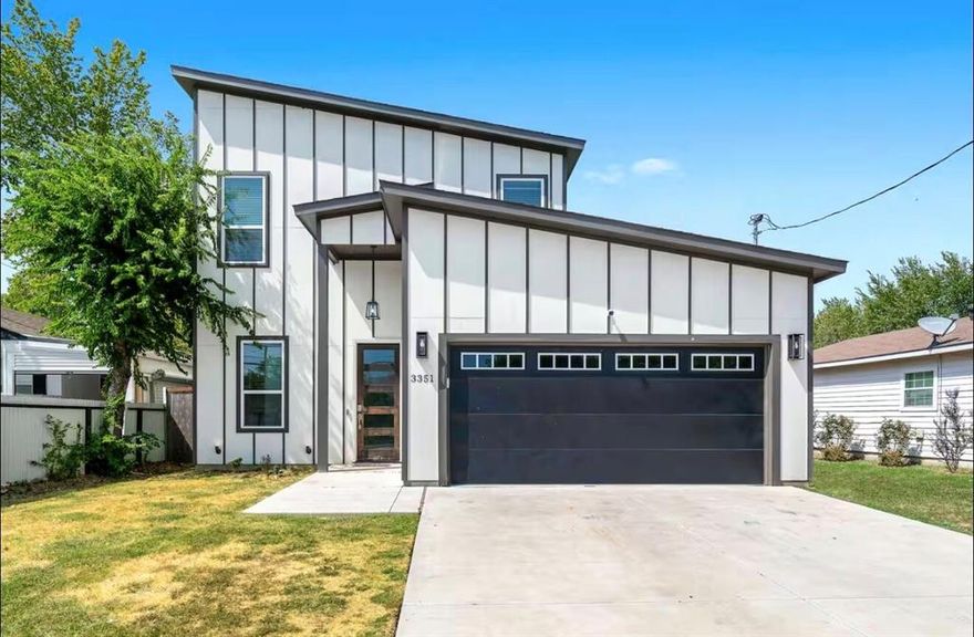Modern home with oversized backyard backing up to the Trinity River levee. Tall ceilings welcome you into this 2021-built semi-custom home that features a modern-style open floorplan with 4 bedrooms and 3.5 bathrooms. The functional layout includes 2 primary suites to choose from, as well as a kitchen with granite countertops and a gas range. The back of the property boasts a large backyard that is extremely uncommon for the area. Minutes from uptown Dallas, this location allows easy access into downtown, Love Field, Bishop Arts, Trinity Groves, and central DFW. THIS HOME QUALIFIES FOR 1.75% LENDER CREDIT!