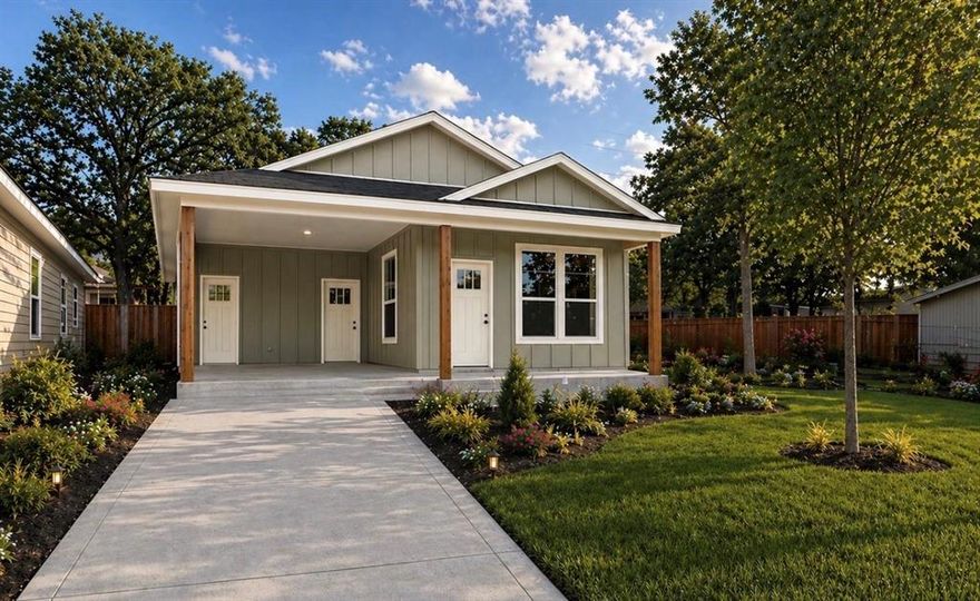 Experience the simplicity and style of brand-new construction at 808 Branding Iron Trail, estimated for completion in June 2026. This thoughtfully designed 3-bedroom, 2-bath home offers 1,200 square feet of efficient, modern living—perfect for those who value low-maintenance comfort without sacrificing style. Step inside to an open-concept layout that maximizes space and functionality, creating a seamless flow between the living, dining, and kitchen areas. The design is ideal for both everyday living and casual entertaining, with a layout that feels open yet intentional. The private primary suite provides a quiet retreat, while two additional bedrooms offer flexibility for guests, a home office, or hobbies. Every square foot is designed with practicality in mind, making this home a smart choice for first-time buyers, downsizers, or investors. Outside, the carport adds convenient covered parking, and the new construction ensures peace of mind with modern building standards and minimal upkeep.

Located in a growing area of Granbury, you’ll enjoy the balance of a quiet setting with easy access to town amenities.

Don’t miss your opportunity to own a brand-new home—schedule your private tour today.
