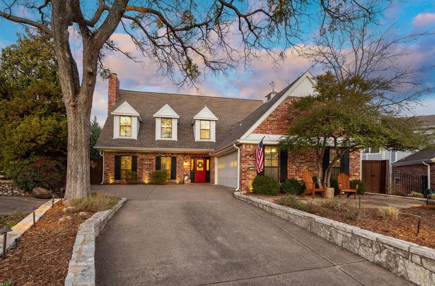 A charming & exquisitely updated home nestled on a peaceful cul-de-sac,boasting a blend of comfort, style & superb conveniences. This beautiful residence features 4 bedrooms & 2.1 baths, providing ample space for relaxation & privacy. The kitchen ftrs Wolf & Sub Zero appliances, warm wood cabinetry & beautiful quartz c-tops.The primary suite offers modern amenities with a touch a luxury. Enjoy vaulted ceilings, a walk-in closet & swoonworthy bathroom with dbl vanity, soaking tub & separate shower. Secondary bedrooms share a spacious updated bathroom. Professionally landscaped grounds highlighted with accent lighting + grass yard + private patios with unobstructed views of park land surrounding White Rock Lake. Enjoy access to the HOA private 1.5 acre private park offering additional space to play ball, run your dog and entertain guest. Walking distance to White Rock Lake & trail systems affords a variety of outdoor activities. Oversized garage provides ample storage and workspace.