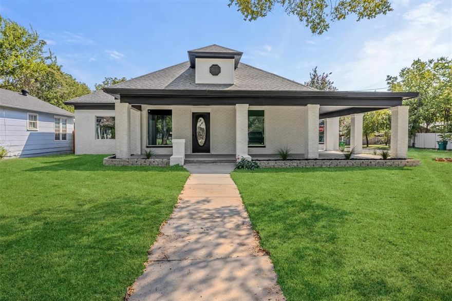 Step into Timeless Charm with modern luxury in this beautifully remodeled 1930's Craftsman Home. Every detail has been thoughtfully updated while preserving its classic character. The brand new kitchen features stunning granite countertops, elegant tile floors, and modern cabinetry-perfect for both cooking and entertaining. All new flooring throughout this home give it a new to you feeling. A brand new bathroom enhances functionality, while all new windows fill the home with natural light and improve energy efficiency. From its welcoming wraparound porch to its spacious interior, this home blends vintage character with contemporary comfort ready for you to move in and enjoy. Don't wait this one wont last. Buyer to verify all schools and property tax exemptions. Bring us an offer we will be waiting to make this one yours. Seller is offering an incentive to help buy your rate down or to assist you with some closing costs. Let us help you make this dream come true.