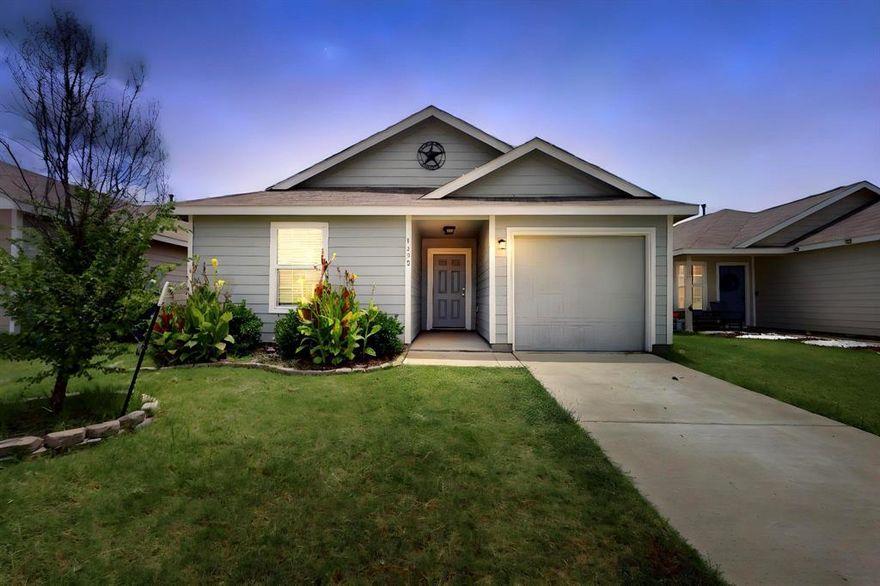 This charming light blue 3-bedroom, 2-bath ranch-style home offers comfort, privacy, and access to great community amenities. Great Starter or Retirement Home! 
Step inside to a bright, open living space designed for both relaxing and gathering. The kitchen offers ample cabinetry and counter space, with a bar perfect for everyday meals. Ceiling fans in each bedroom add year-round comfort, and the primary suite provides a private bath for your retreat.
You'll love the spacious backyard that backs to a peaceful greenbelt — no rear neighbors — creating a relaxing outdoor escape. Plus, you're within walking distance of the neighborhood park, pool, and splash pad. Wide sidewalks throughout the community invite you to enjoy walks, jogs, or bike rides close to home. Additional features include an Integrated Pest Control System. Zoned to Crandall ISD: Barbara Walker Elementary, Crandall Middle School, and Crandall High School. Conveniently located with quick access to US-175 and I-20 for an easy commute to surrounding areas.